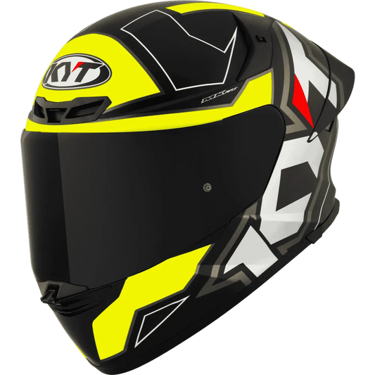 Motorcycle black neon white geometric graphics helmet