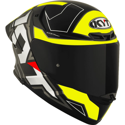 Motorcycle black neon white geometric graphics helmet