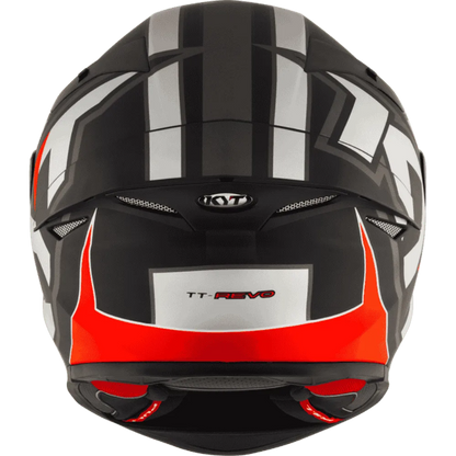 Motorcycle full face Grey with red geometric KYT helmet