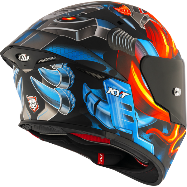 Motorcycle full face matt finish helmet - fire and ice from machine steel claw graphic - ece 22.06 / ISI 