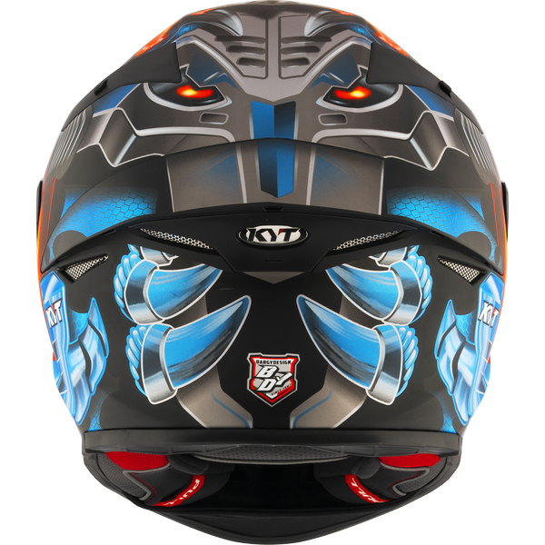 Motorcycle full face matt finish helmet - fire and ice from machine steel claw graphic - ece 22.06 / ISI 