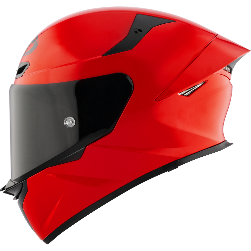 Motorcycle full face glossy red helmet ece 22.06 / ISI / 6 point vent - aero max