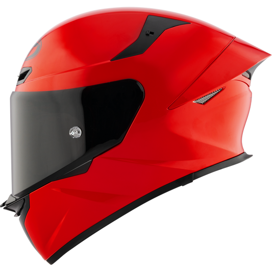 Motorcycle full face glossy red helmet ece 22.06 / ISI / 6 point vent - aero max