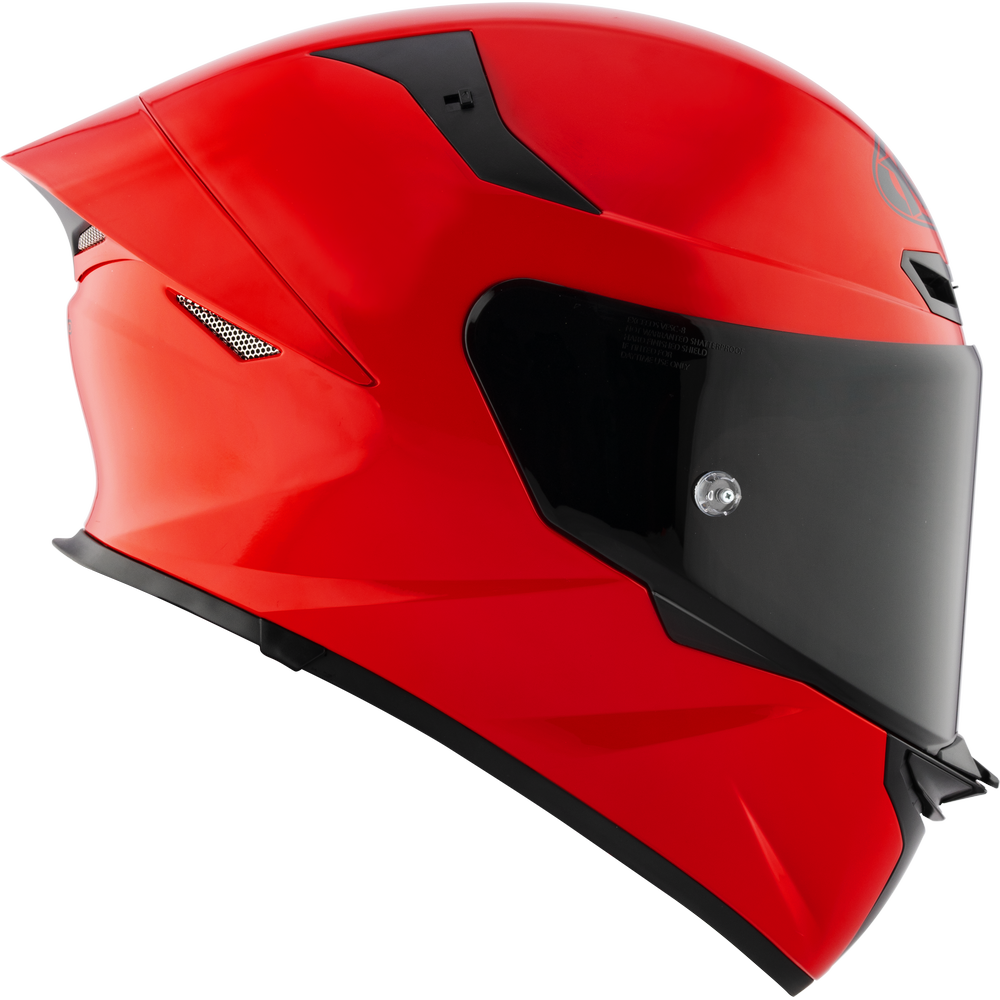 Motorcycle full face glossy red helmet ece 22.06 / ISI / 6 point vent - aero max