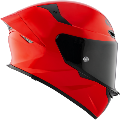 Motorcycle full face glossy red helmet ece 22.06 / ISI / 6 point vent - aero max