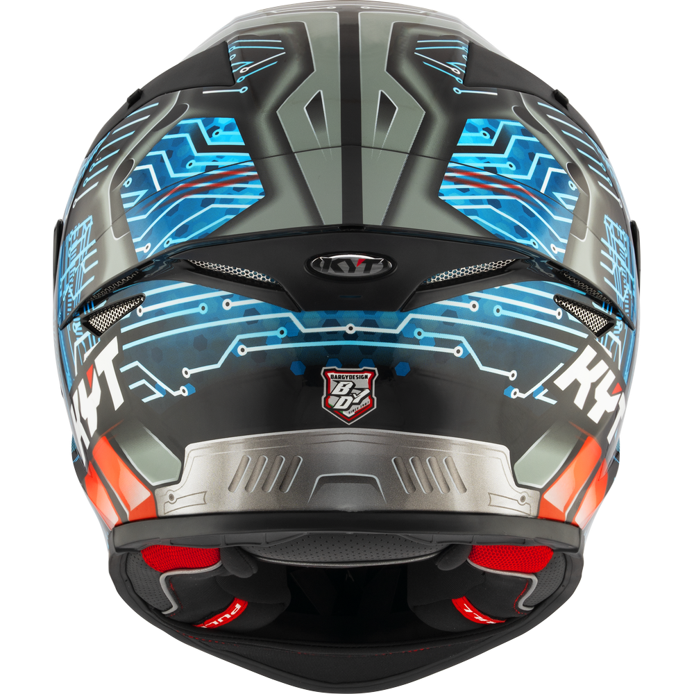 Motorcycle full face helmet black blue red grey electro hi tech synchrotron graphical - ece / ISI 
