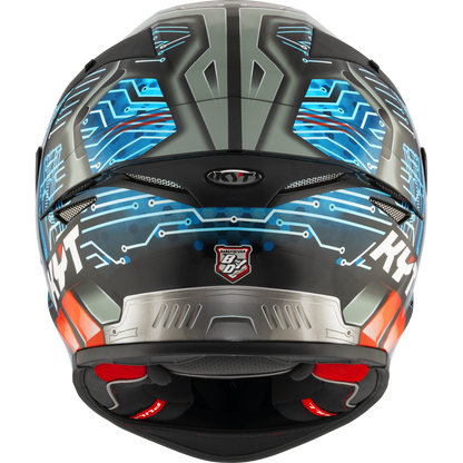Motorcycle full face helmet black blue red grey electro hi tech synchrotron graphical - ece / ISI 