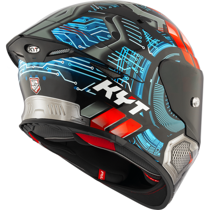 Motorcycle full face helmet black blue red grey electro hi tech synchrotron graphical - ece / ISI 