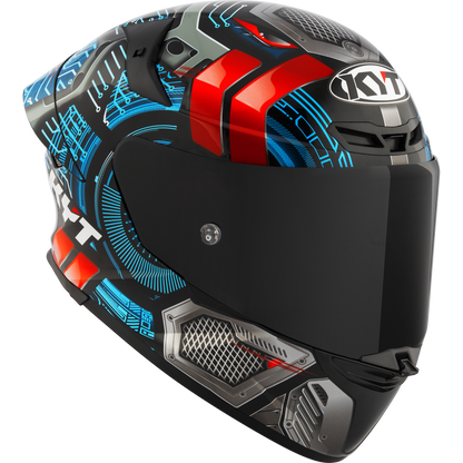 Motorcycle full face helmet black blue red grey electro hi tech synchrotron graphical - ece / ISI 