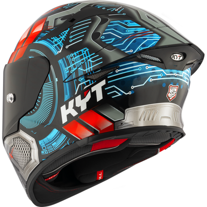 Motorcycle full face helmet black blue red grey electro hi tech synchrotron graphical - ece / ISI 