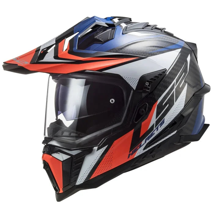 LS2 MX701 Explorer Carbon Focus Gloss Blue Red - 06