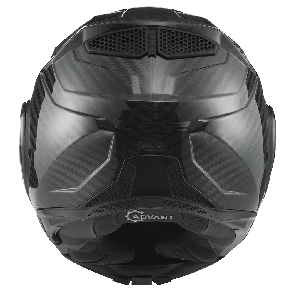 Motorcycle carbon fiber modular helmet with sun visor black gloss 