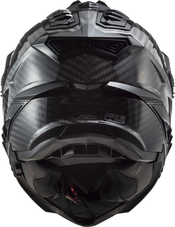 Motorcycle full face adventure trail helmet with peak carbon fiber