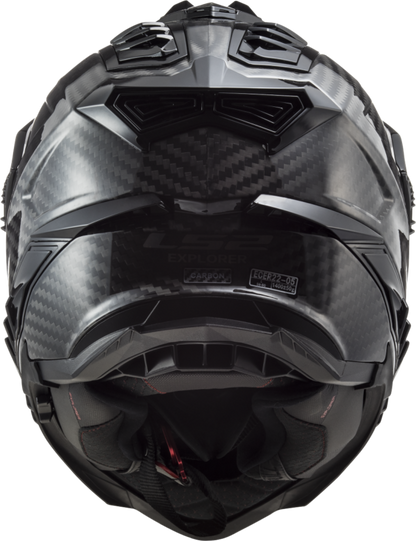 Motorcycle full face adventure trail helmet with peak carbon fiber