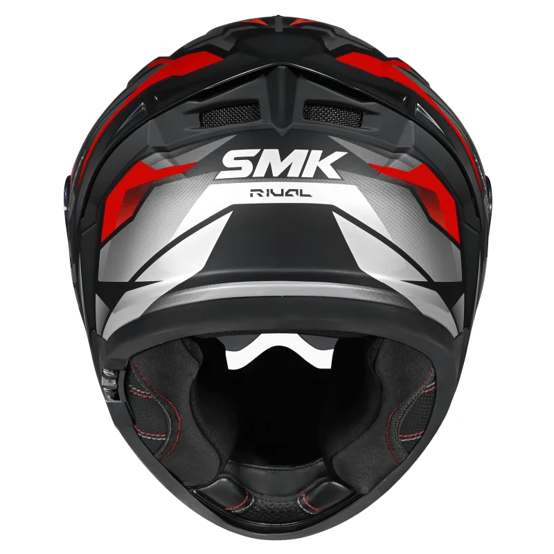 SMK Typhoon Rival Black Grey Red [263] - Full Face Helmet