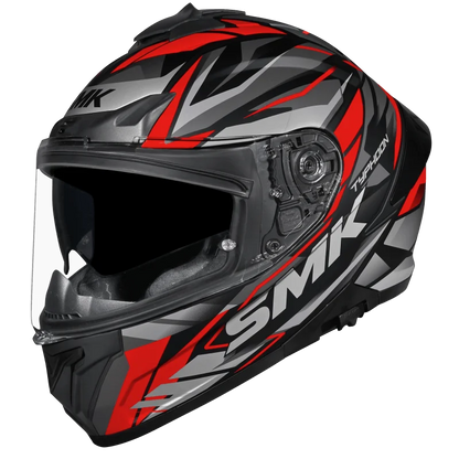 SMK Typhoon Rival Black Grey Red [263] - Full Face Helmet