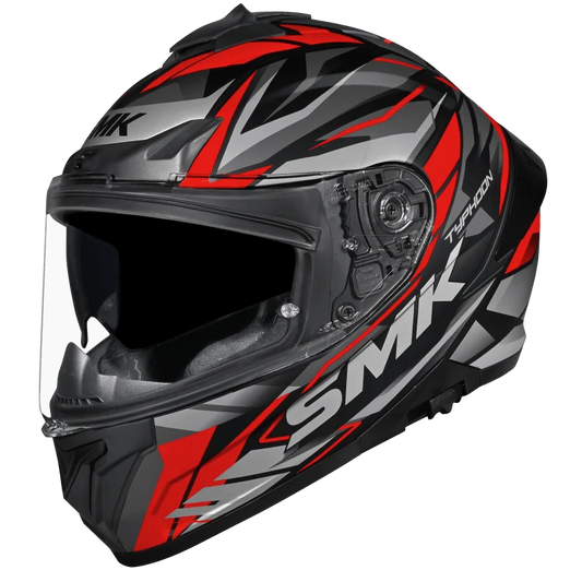 SMK Typhoon Rival Black Grey Red [263] - Full Face Helmet