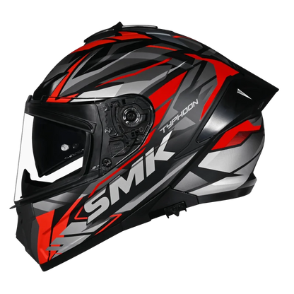 SMK Typhoon Rival Black Grey Red [263] - Full Face Helmet
