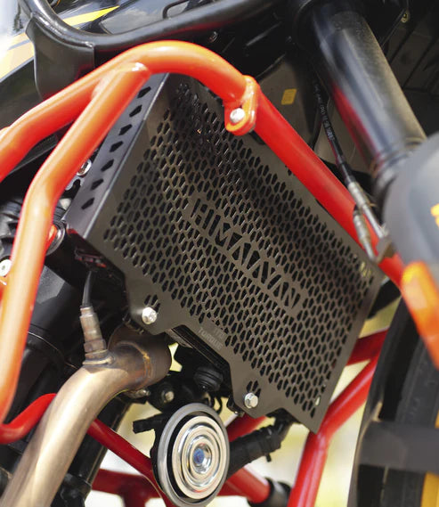 motorcycle/bike radiator guard - himalayan 450 (black)(ms)