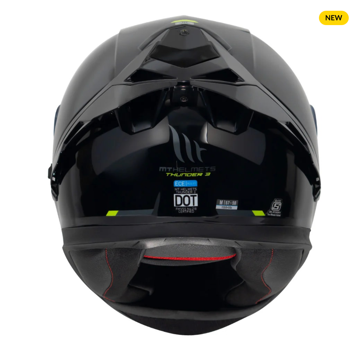 Motorcycle full face helmet gloss black