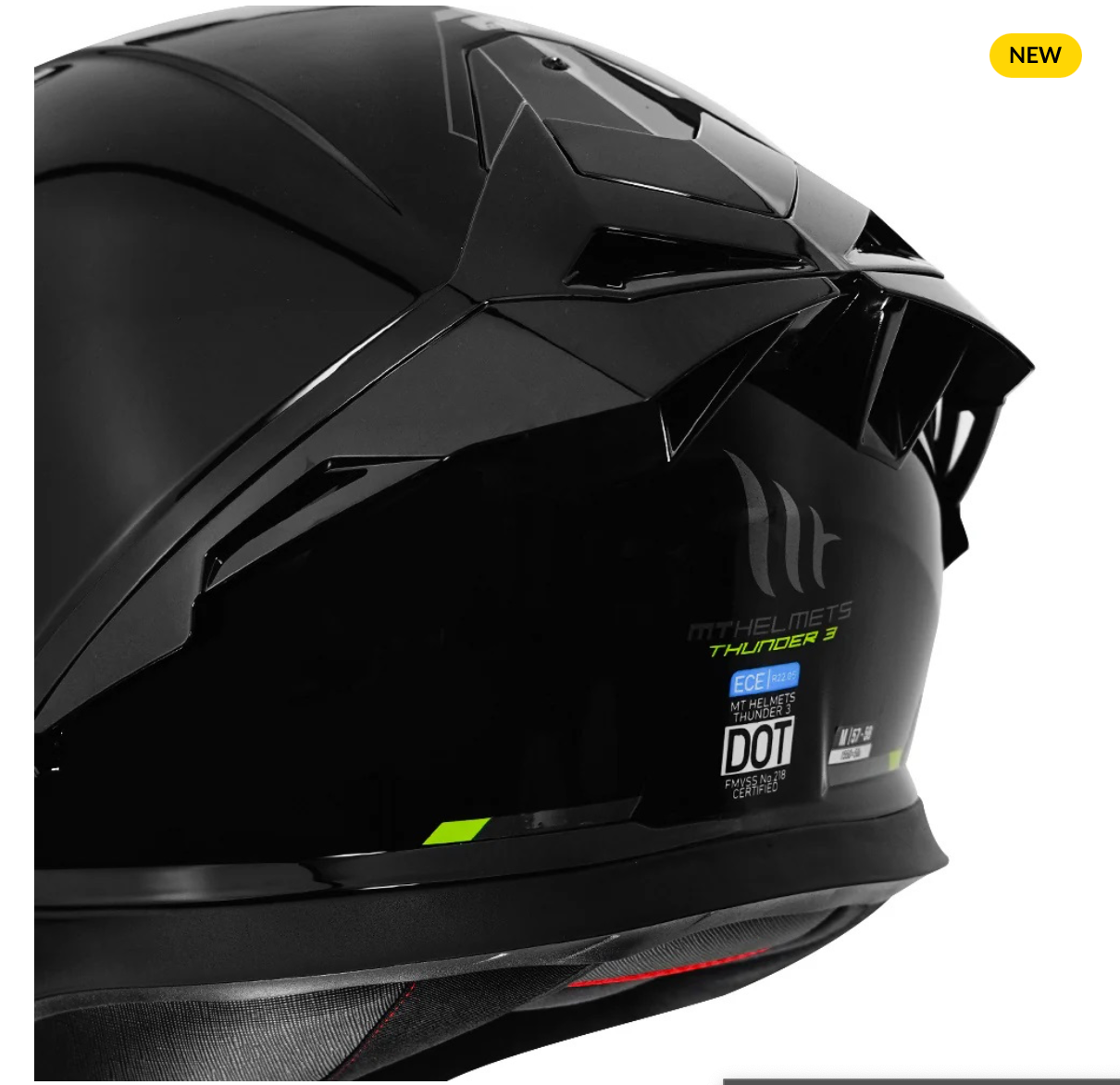Motorcycle full face helmet gloss black