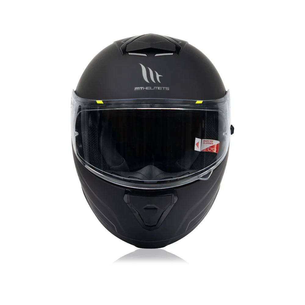 Motorcycle full face helmet matte black - sun visor, ece 22.06, dot, isi
