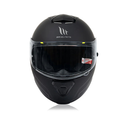 Motorcycle full face helmet matte black - sun visor, ece 22.06, dot, isi