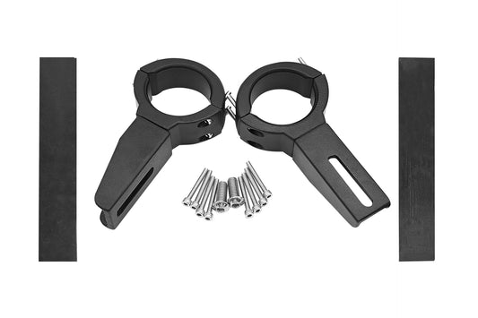 Motorcycle fog/aux light fork mount black by maddog lights 