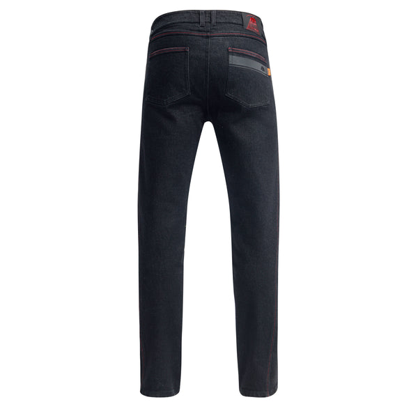 Motorcycle riding denim with armalith tough denim D3O armour asphalt black colour 