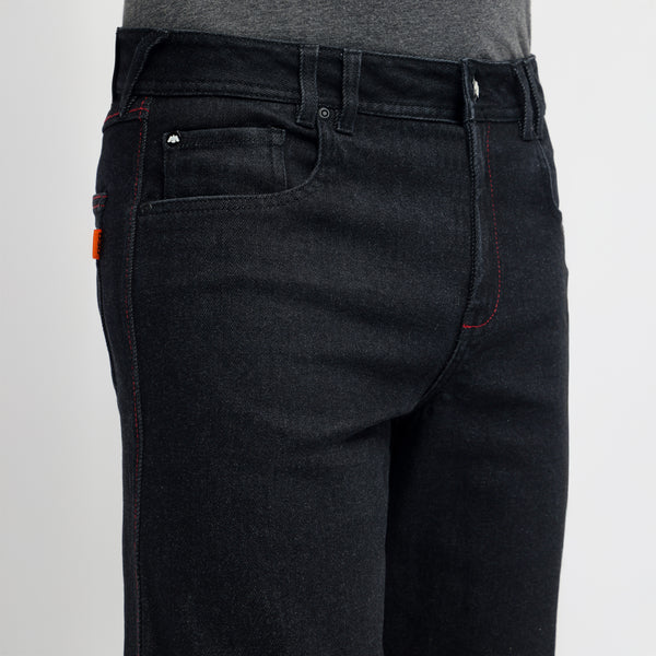 Motorcycle riding denim with armalith tough denim D3O armour asphalt black colour 