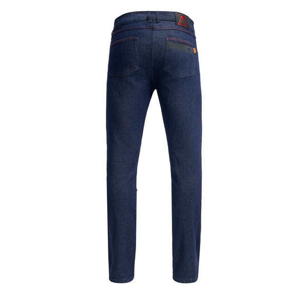 Motorcycle riding denim with armalith tough denim D3O armour dark blue colour 