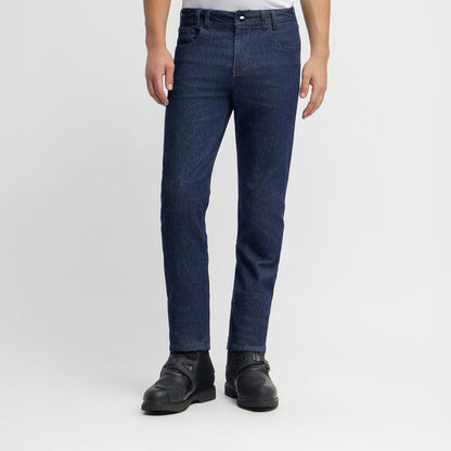 Motorcycle riding denim with armalith tough denim D3O armour dark blue colour 
