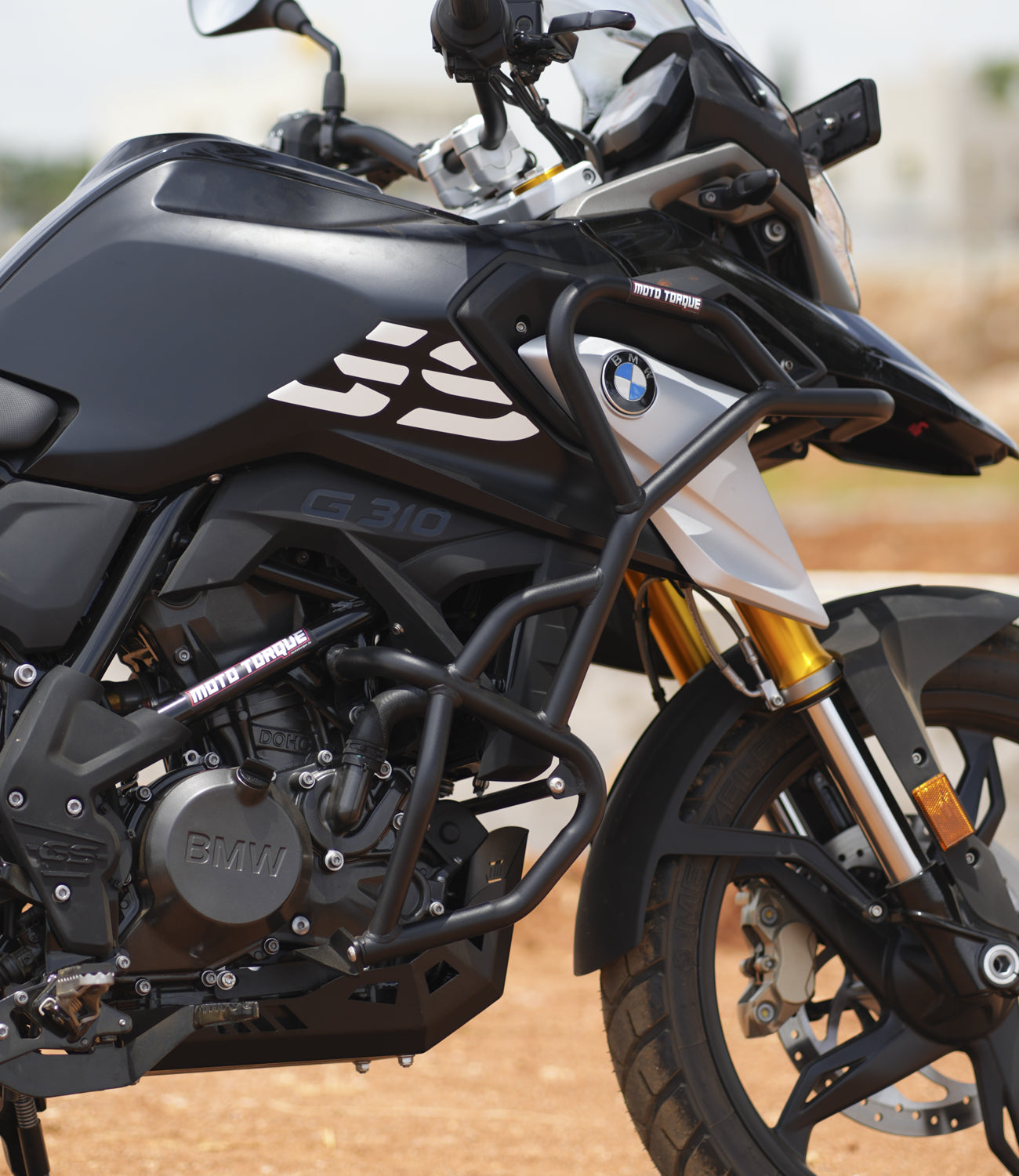 Motorcycle crash guard black for bmw g310 gs