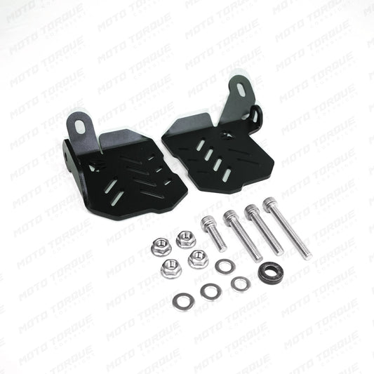 Motorcycle footrest for pillion comfort black for royal enfield bear 650