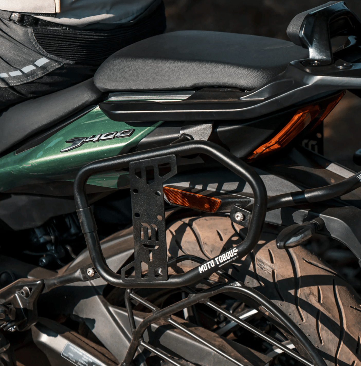 Motorcycle saddle stay black for Bajaj dominar 