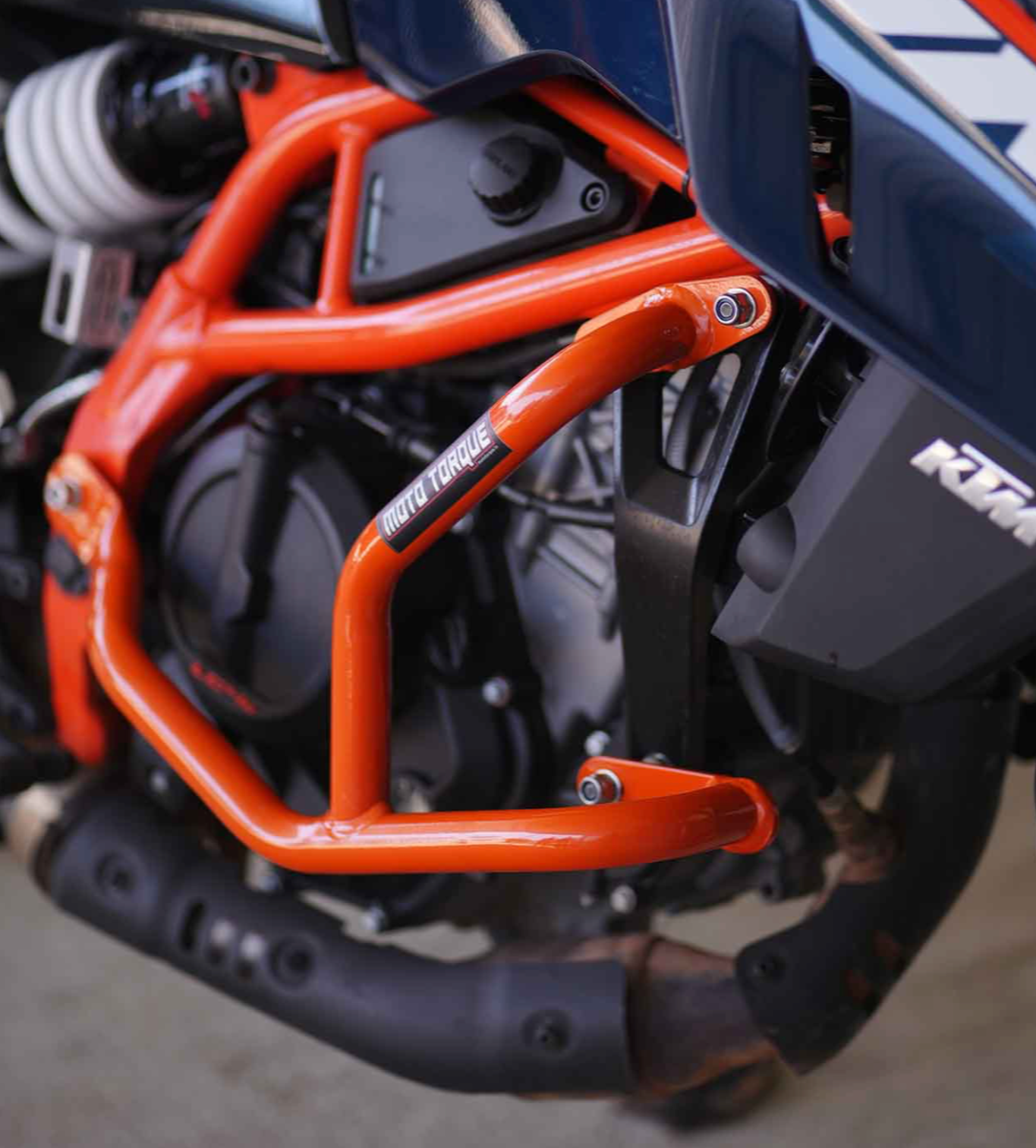 Motorcycle crash guard orange for ktm duke 250/390 