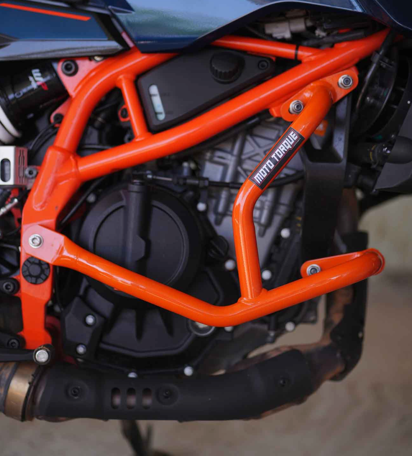 Motorcycle crash guard orange for ktm duke 250/390 