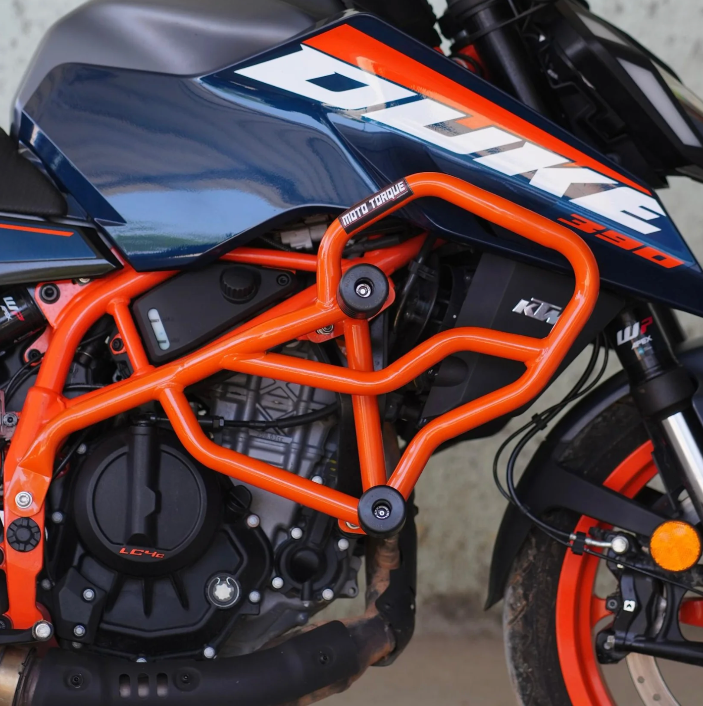 Motorcycle crash guard orange for KTM duke 250/390 