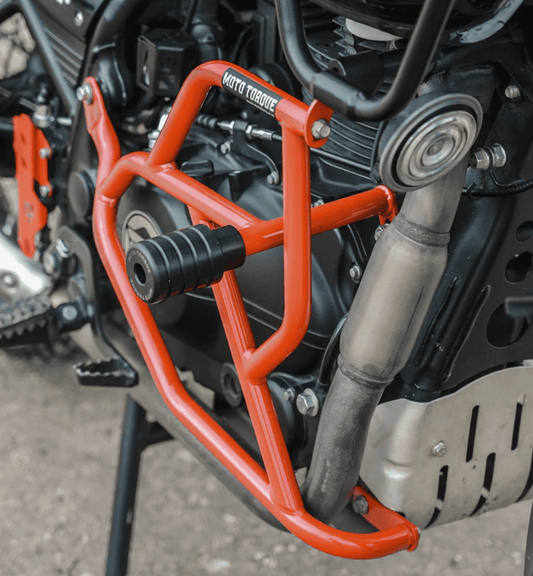 Motorcycle red crash guard for Himalayan 411 Royal enfield