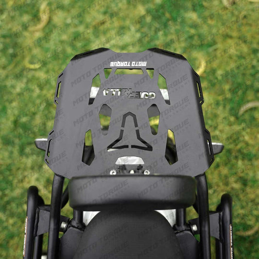 Motorcycle black back carrier for royal enfield guerilla 450
