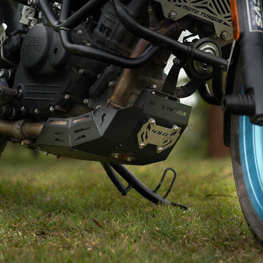 Motorcycle engine guard black (Mild Steel) for royal enfield Guerilla 450