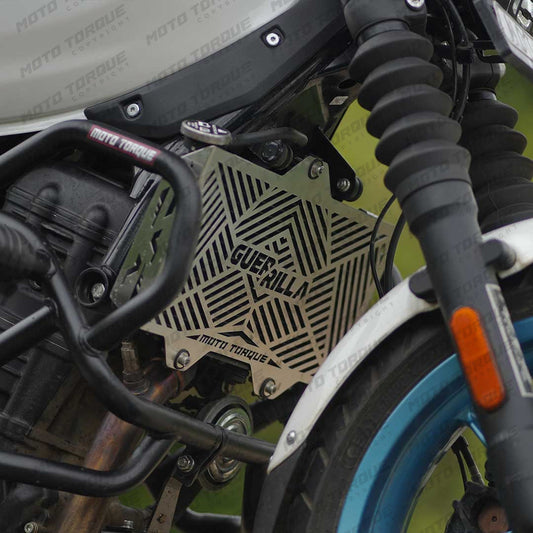 Motorcycle radiator guard stainless steel for royal enfield guerilla 450