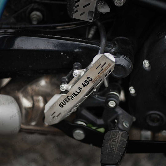 Motorcycle rear master cylinder guard / break liquid guard for royal enfield guerilla 450