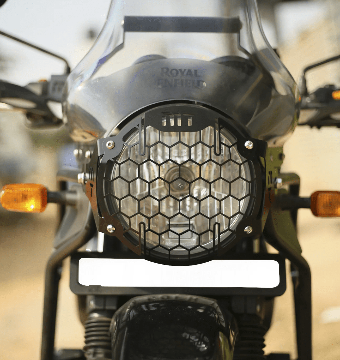Motorcycle headlight grill for himalayan 411 royal enfield black 