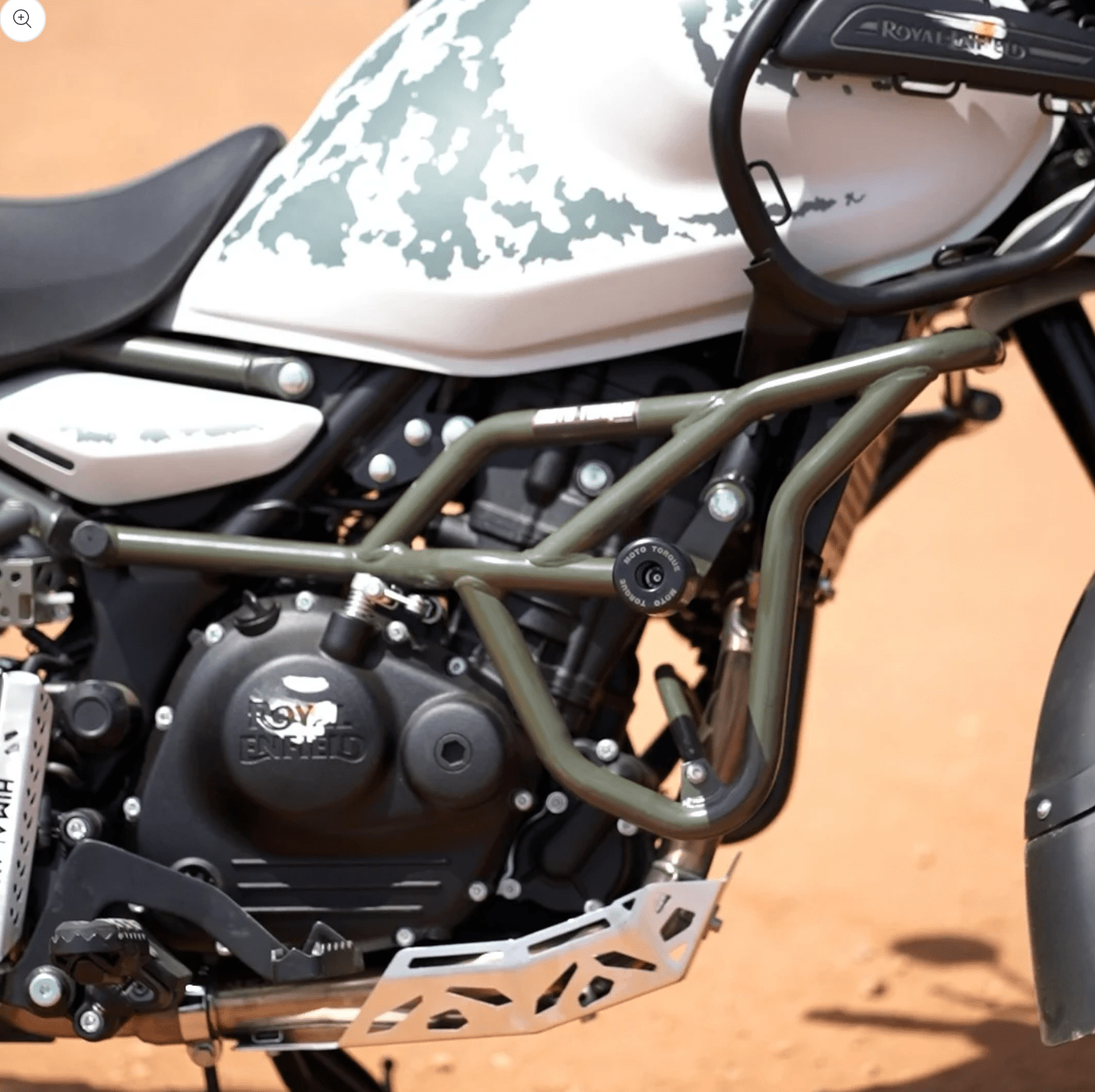 Motorcycle green crash guard for royal enfield himalayan 450