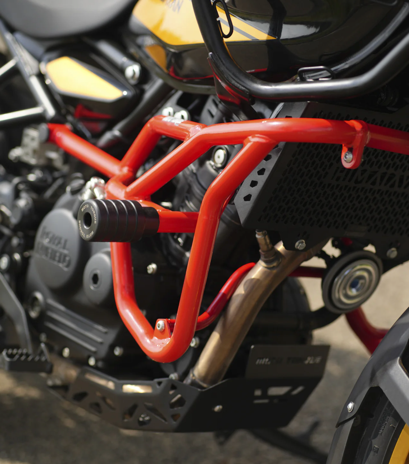 Motorcycle crash guard red for royal enfield himalayan 450