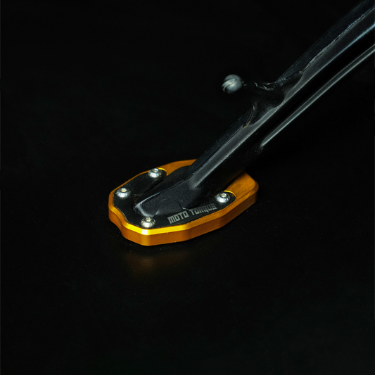 Motorcycle side stand extender metal yellow for RE himalayan 450 