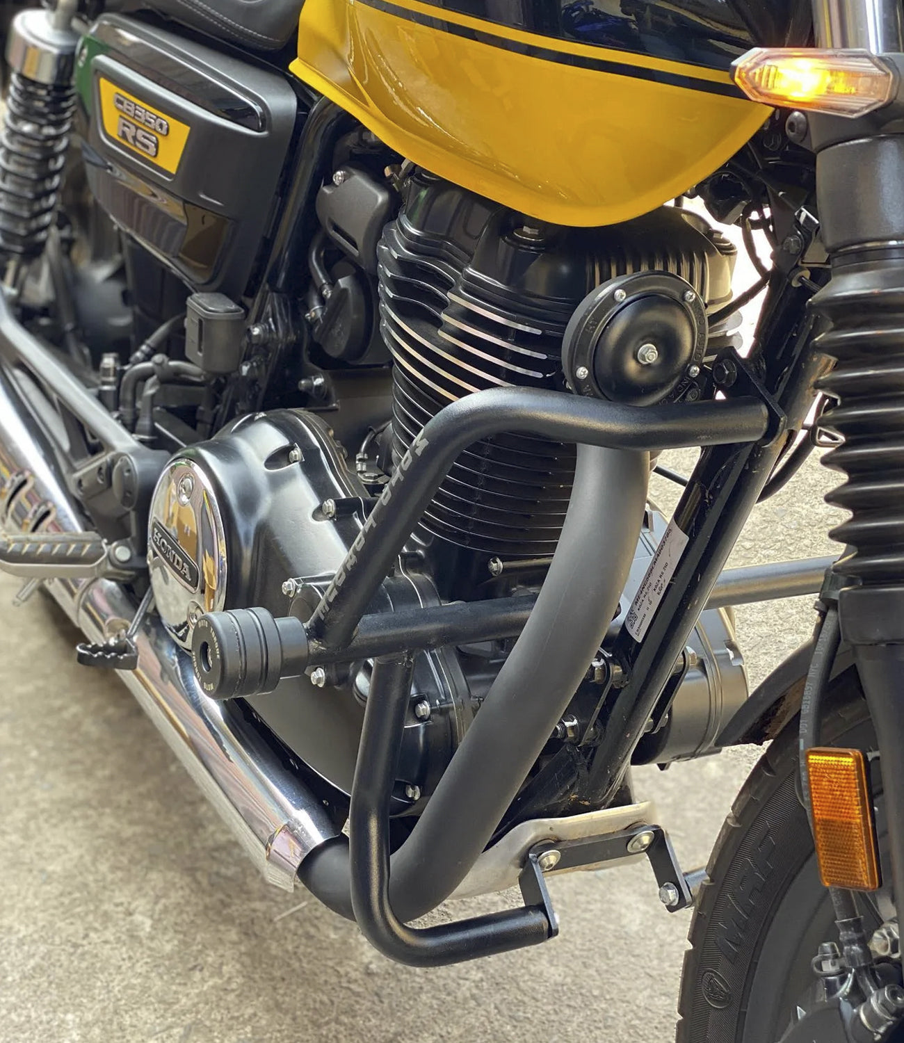 Motorcycle crash guard black for honda h'ness