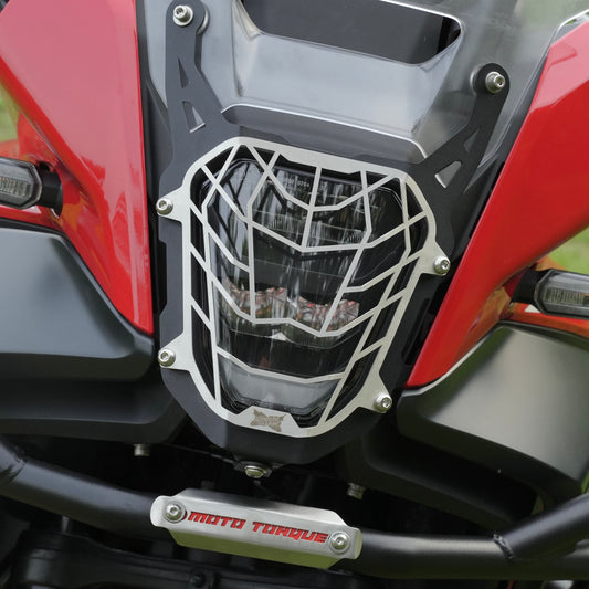 Motorcycle silver headlight grill for honda nx500