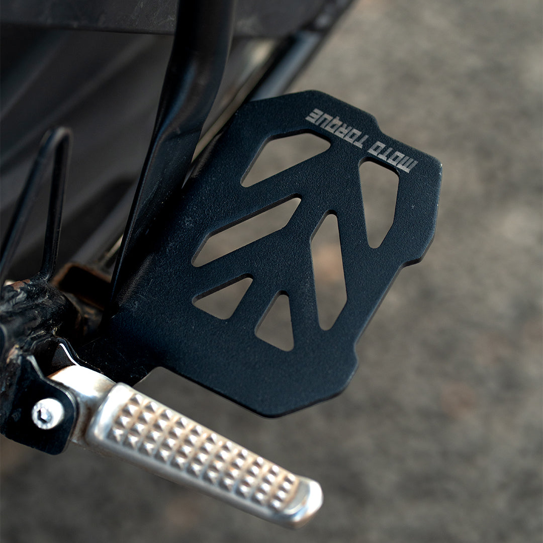 Motorcycle footrest for pillion comfort black for honda NX 200 / CB 200 X